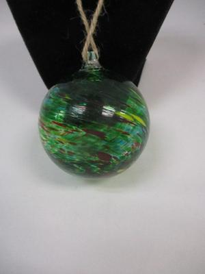 Hand Blown Multi Color Glass Ornament Approx 2 1/2" #12