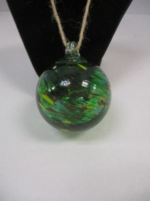 Hand Blown Multi Color Glass Ornament Approx 2 1/2" #12