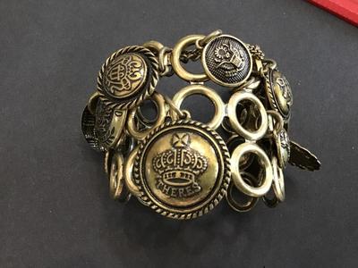 Cuff Bracelet Button Charm