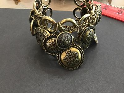 Cuff Bracelet Button Charm