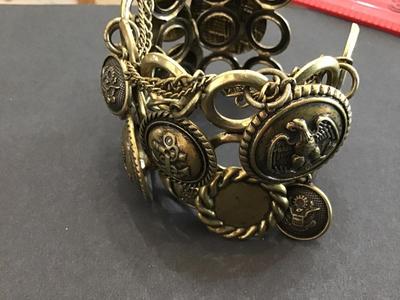 Cuff Bracelet Button Charm