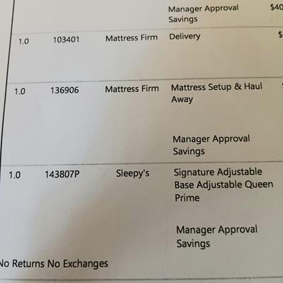 LOT 20: MattressFirm Signature Adjustable Queen Size Bed Frame Model 143807P