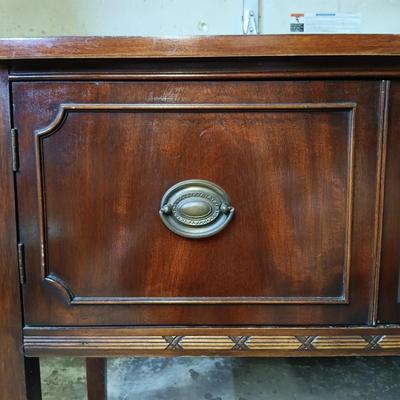 LOT 110: Bernhardt Furniture Co. Sideboard with Vintage Mirror