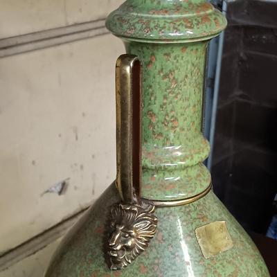 LOT 112: Vintage Westwood Ind. Hollywood Regency Style Porcelain and Metal Lamp