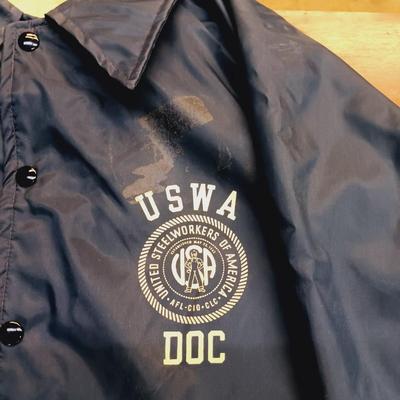 LOT 119: Dockers Suede and Faux Fur Jacket, Tehama Soft Shell Jacket, Boathouse Sports Jacket & USWA Jacket