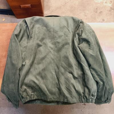 LOT 119: Dockers Suede and Faux Fur Jacket, Tehama Soft Shell Jacket, Boathouse Sports Jacket & USWA Jacket