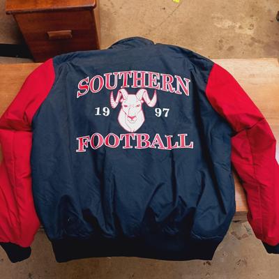 LOT 119: Dockers Suede and Faux Fur Jacket, Tehama Soft Shell Jacket, Boathouse Sports Jacket & USWA Jacket