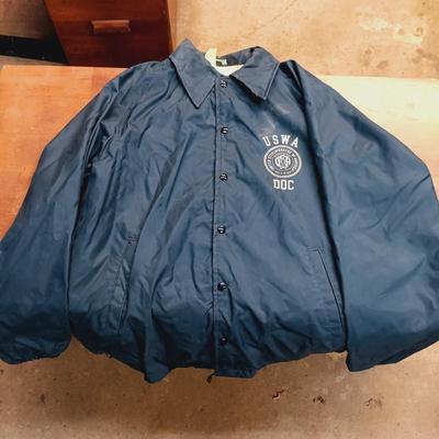 LOT 119: Dockers Suede and Faux Fur Jacket, Tehama Soft Shell Jacket, Boathouse Sports Jacket & USWA Jacket