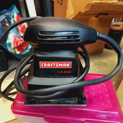 LOT 120: Black&Decker JS500 Jigsaw, Craftsman 1/4 Sheet Sander, Craftsman 3/8" Corded Drill & More