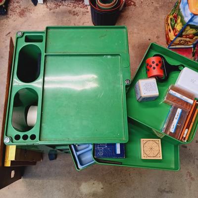 LOT 121: Joe Columbo Boby Trolley Cart with Art Supplies