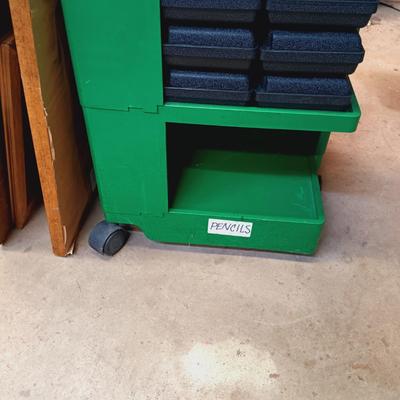 LOT 121: Joe Columbo Boby Trolley Cart with Art Supplies