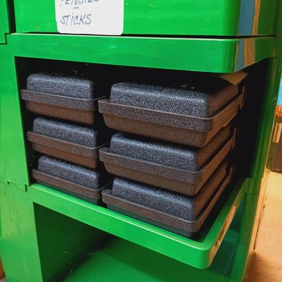 LOT 121: Joe Columbo Boby Trolley Cart with Art Supplies