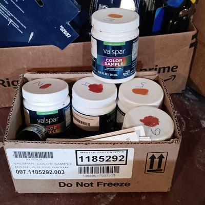 LOT 124: Standard Clay Co. C/4-6 Brown Clay, NIP Wire and Pipes, Marco Wonderglaze Paints, Work Table & More