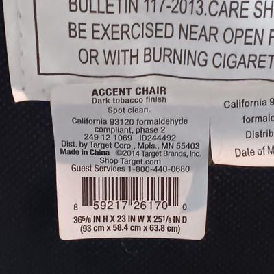 LOT 128: Modern Sloping Arm Upholstered Accent Chairs