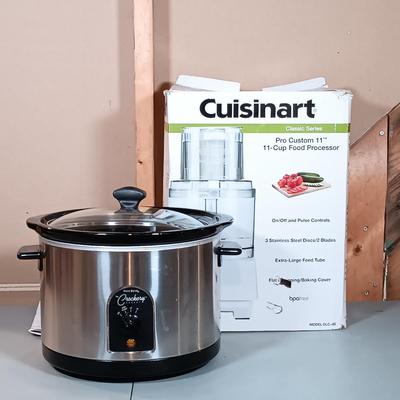 LOT 134: Cuisinart Pro Custom 11-Cup Food Processor with West Bend Crockery Cooker