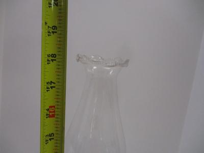 Antique Clear Glass Pedestal Oil Lamp