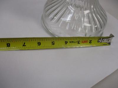 Antique Clear Glass Pedestal Oil Lamp