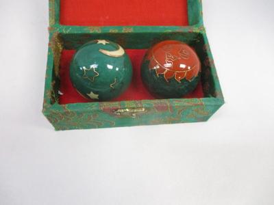 Sand Art & Vintage Chinese Iron Ball Direction Meditation Relaxation Stress Relief Balls