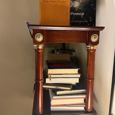 747 Regency Cherry Stained Bamboo-Style Bookshelf