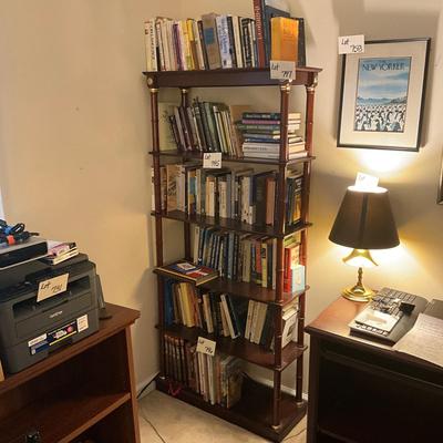 747 Regency Cherry Stained Bamboo-Style Bookshelf