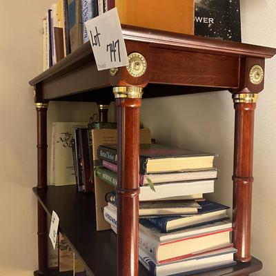 747 Regency Cherry Stained Bamboo-Style Bookshelf