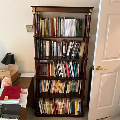748 Regency Cherry Stained Bamboo-Style Bookshelf