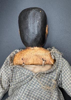 Hand Carved Wooden Folk Art Primative Doll