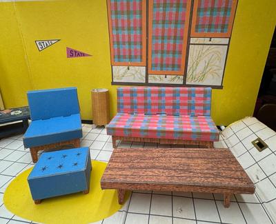 Original 1962 Barbie Dream House with Original Furniture