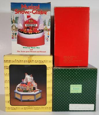 LOT 184: Four Different Holiday Decorations in Orignal Boxes