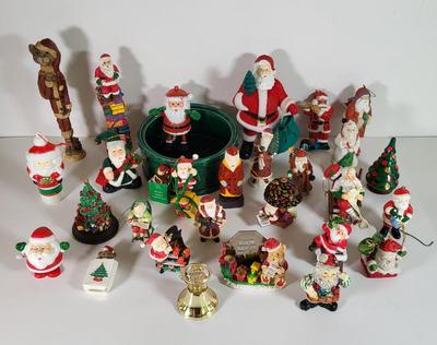LOT 186L: Various Santa Clause Holiday Miniatures with Mixture of Other Holiday Themed Miniatures