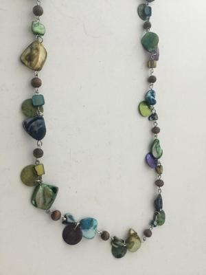 Beautiful colorful long fashion necklace