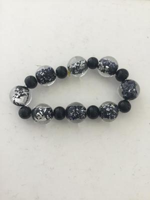 Black beaded stretchy beautiful bracelet