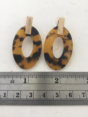 Animal print loop earrings