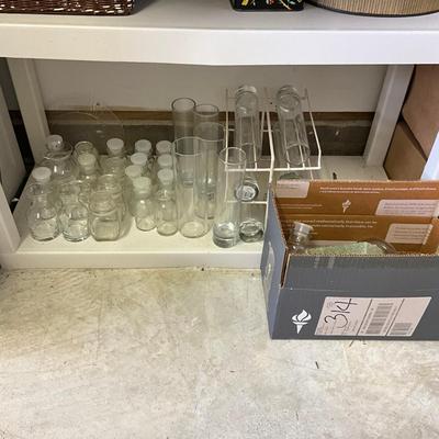 Sale Photo Thumbnail #1133: Multiple glass vases