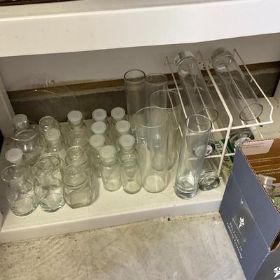 Sale Photo Thumbnail #1135: Multiple glass vases