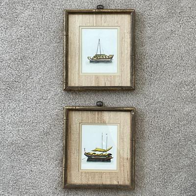 Sale Photo Thumbnail #1236: Double matted on each
Both: 2.75" wide x 8.75" high