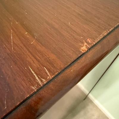 Solid Wood Dresser with Hand-Painted Accent
