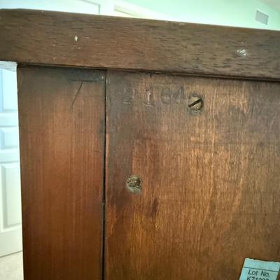 Solid Wood Dresser with Hand-Painted Accent