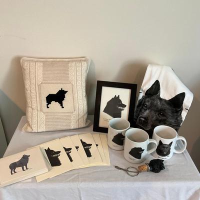 Sale Photo Thumbnail #1315: Mugs, Art, Shirt, Needle Point Pillow, Bottle Stopper