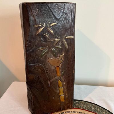 Sale Photo Thumbnail #1319: Vase: 12" high x 5" square