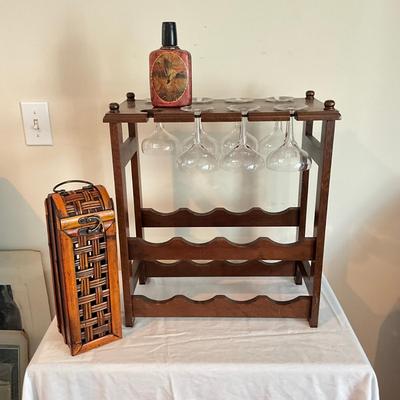 Sale Photo Thumbnail #1320: Total of 7 glasses
Rack: 17.5" wide x 9" deep x 19" high