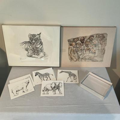 Sale Photo Thumbnail #1390: Also comes with various small animal art pieces
Tiger: 14" wide x 11" high
The Nativity: 14" wide x 11" high
