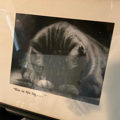 Sale Photo Thumbnail #1397: Comes with Framed Art, two cups, one jar, two small cat figures, mouse stuffed animal