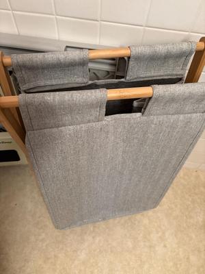 Laundry basket, pet gate & stepstool