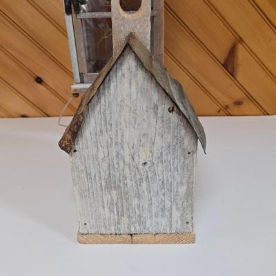 LOT 63P: Country Cottage Decor Including Ceramic Pitcher, Wooden Church, and More