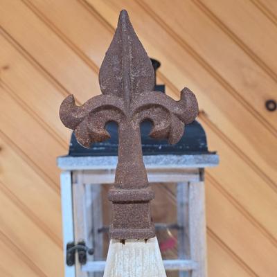 LOT 63P: Country Cottage Decor Including Ceramic Pitcher, Wooden Church, and More
