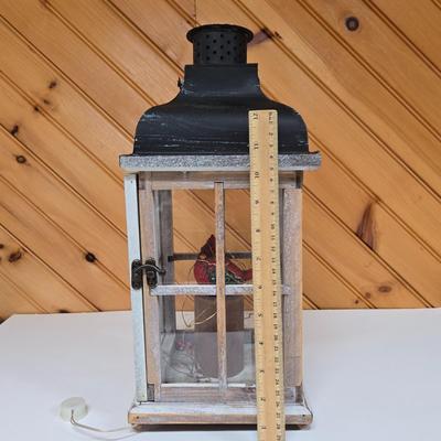 LOT 63P: Country Cottage Decor Including Ceramic Pitcher, Wooden Church, and More