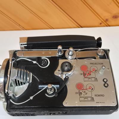 LOT 66P: Vintage Panorama Film Slide Projector, Keystone Movie Camera, and Wittnauer Cine-twin Movie Camera and Projector