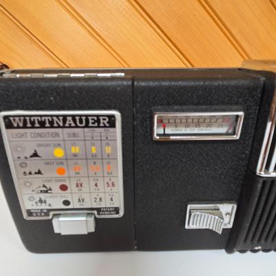 LOT 66P: Vintage Panorama Film Slide Projector, Keystone Movie Camera, and Wittnauer Cine-twin Movie Camera and Projector