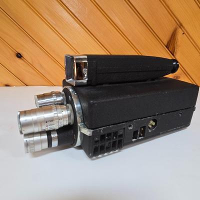 LOT 66P: Vintage Panorama Film Slide Projector, Keystone Movie Camera, and Wittnauer Cine-twin Movie Camera and Projector